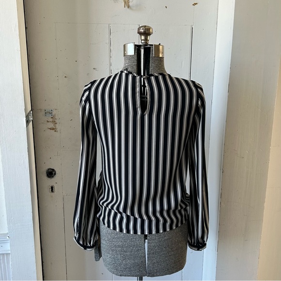 Express Stripe Dress Work Blouse Top Shirt - Picture 9 of 9